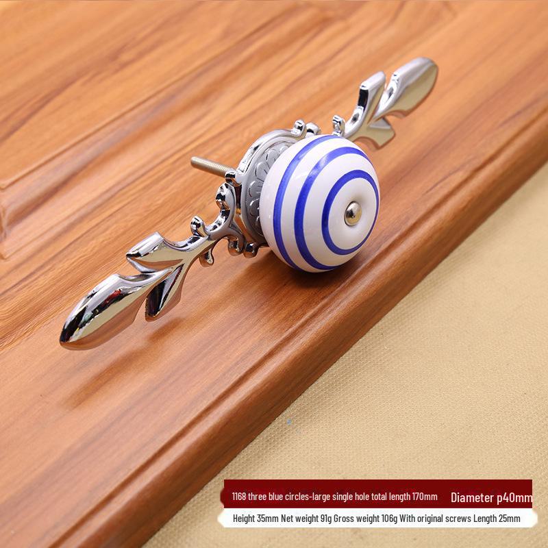 Китайская пасторальная керамическая круглая ручка, расписанная вручную, для тумбочек или ящиков