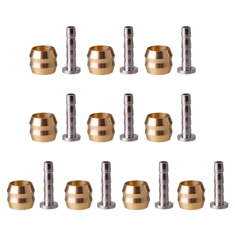 10Set Bike Hydraulic Disc Brake Hose Connector &Connect Insert Set Bicycles Part