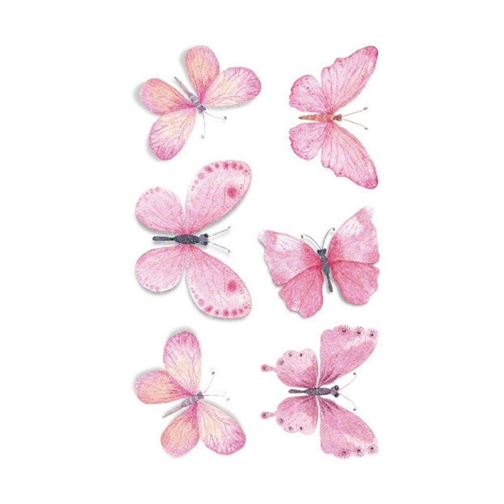 Черная Роза Поддельные Татуировки Бабочки Татуировки Наклейки Боди-Арт Наклейки Временные Татуировки На Лице