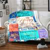 Happy Birthday Celebration Blanket Personalized Name Soft Warm And Versatile For Sofa Bed Office And Travel Machine Washable Comfortable In All