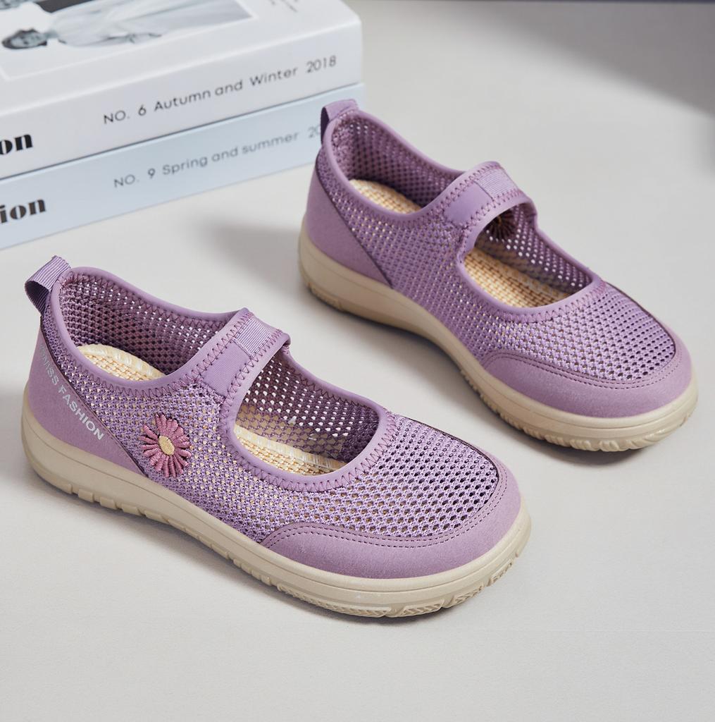 Fashion Women Shoes Breathable Vulcanized Shoes Fashion Comfortable Female Dance Work Shoes Breathable Mesh Casual Walking Shoes Ladies