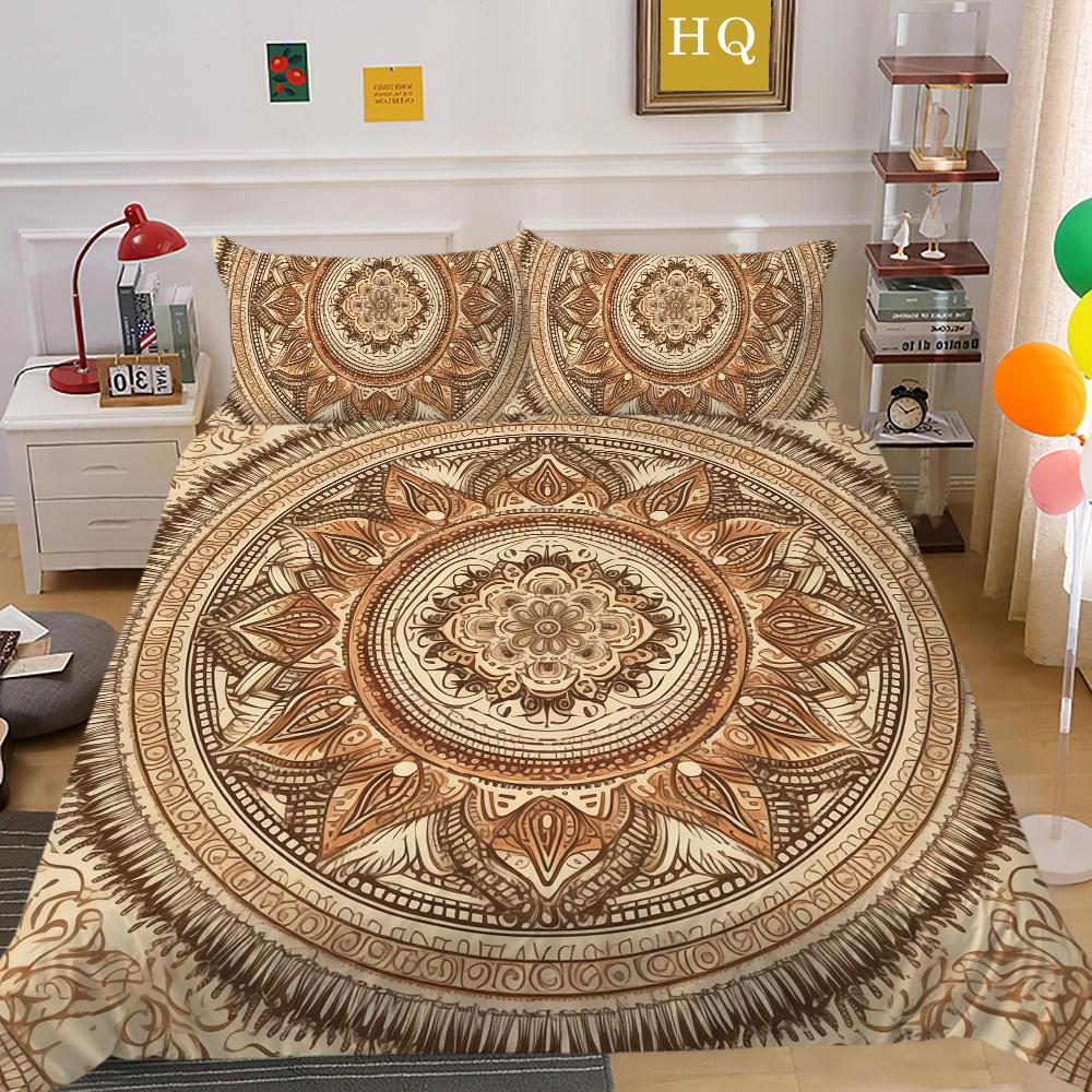 Комплекты постельного белья, красивый пододеяльник с изображением мандалы, мягкий полный двойной размер для женщин, комплект постельного белья высокого качества, домашнее постельное белье