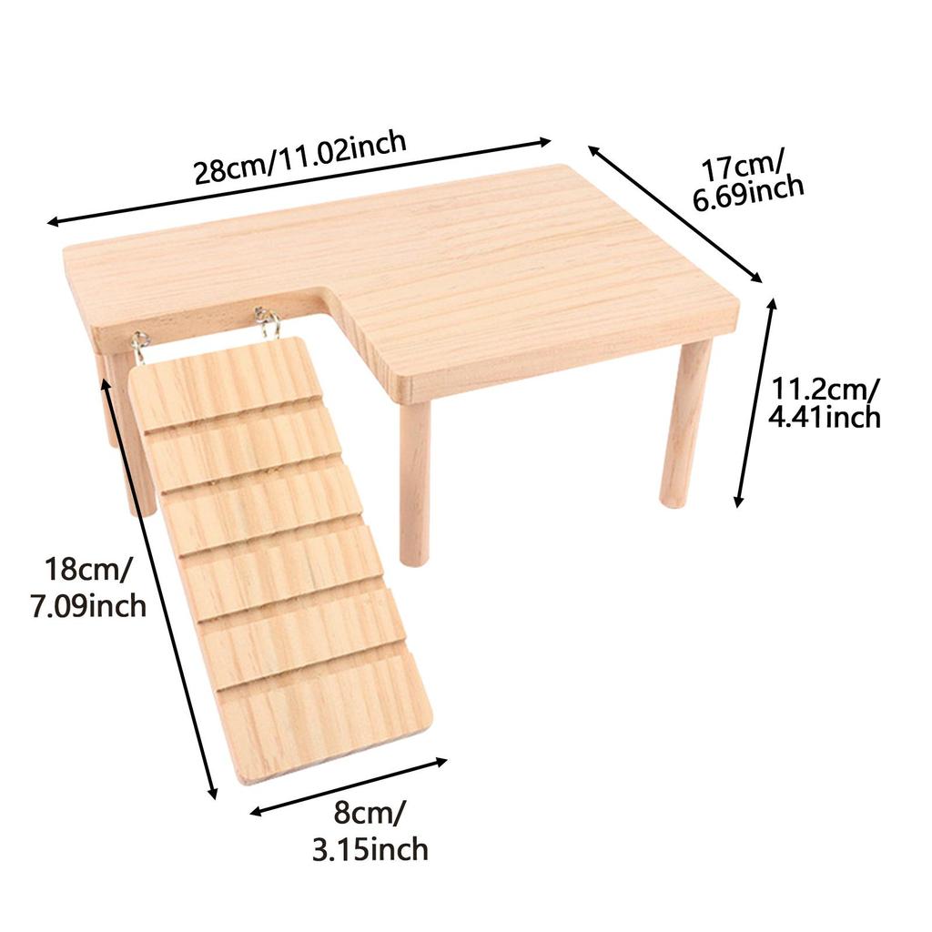 Деревянные платформы для хомяков с лестницей для лазания, игровой набор для грызунов, крыс и мышей