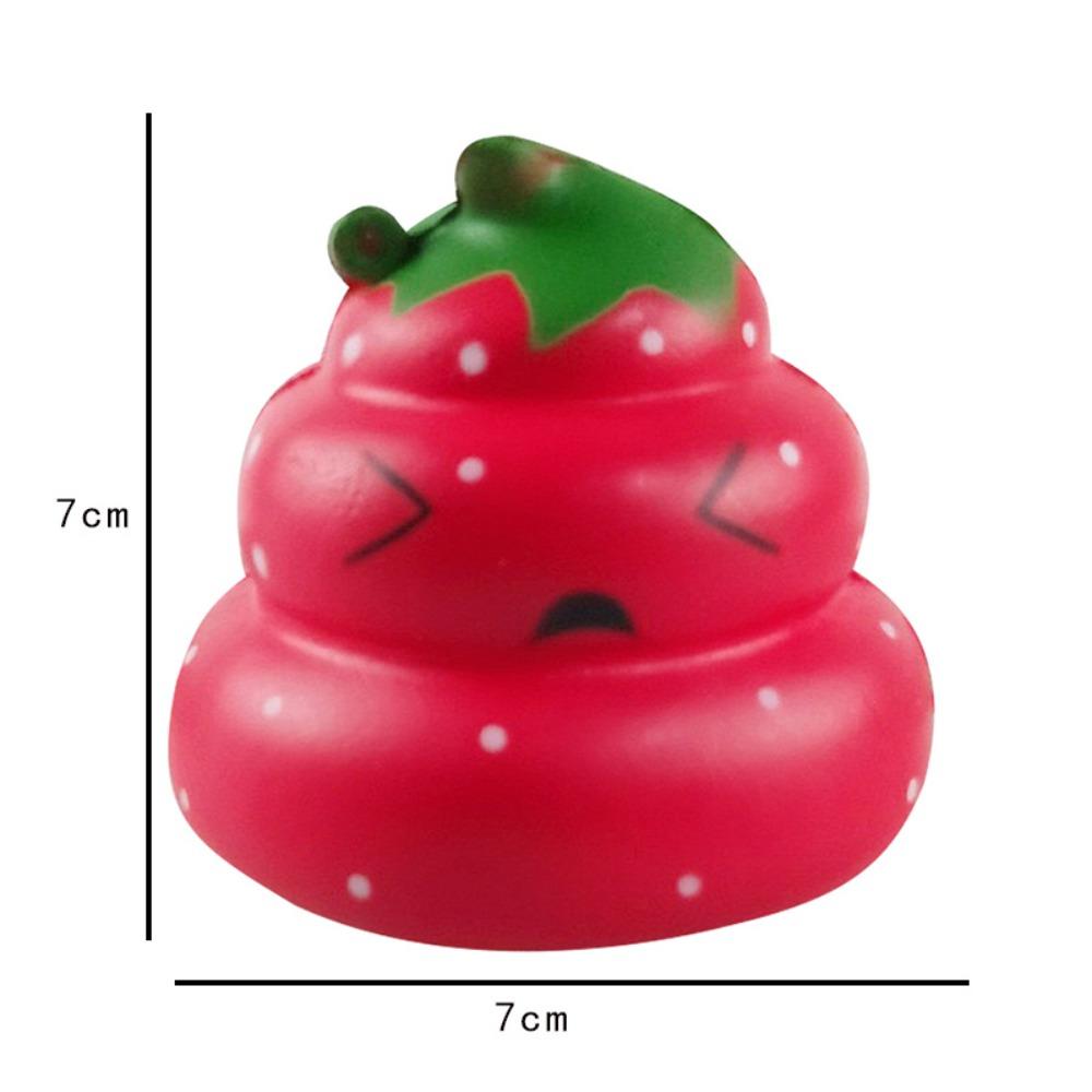 Cute Cartoon Poop Squishy Toy - Slow Rising Stress Relief Sensory Toy, Rainbow Galaxy & Strawberry Design Decompression Novelty Gift