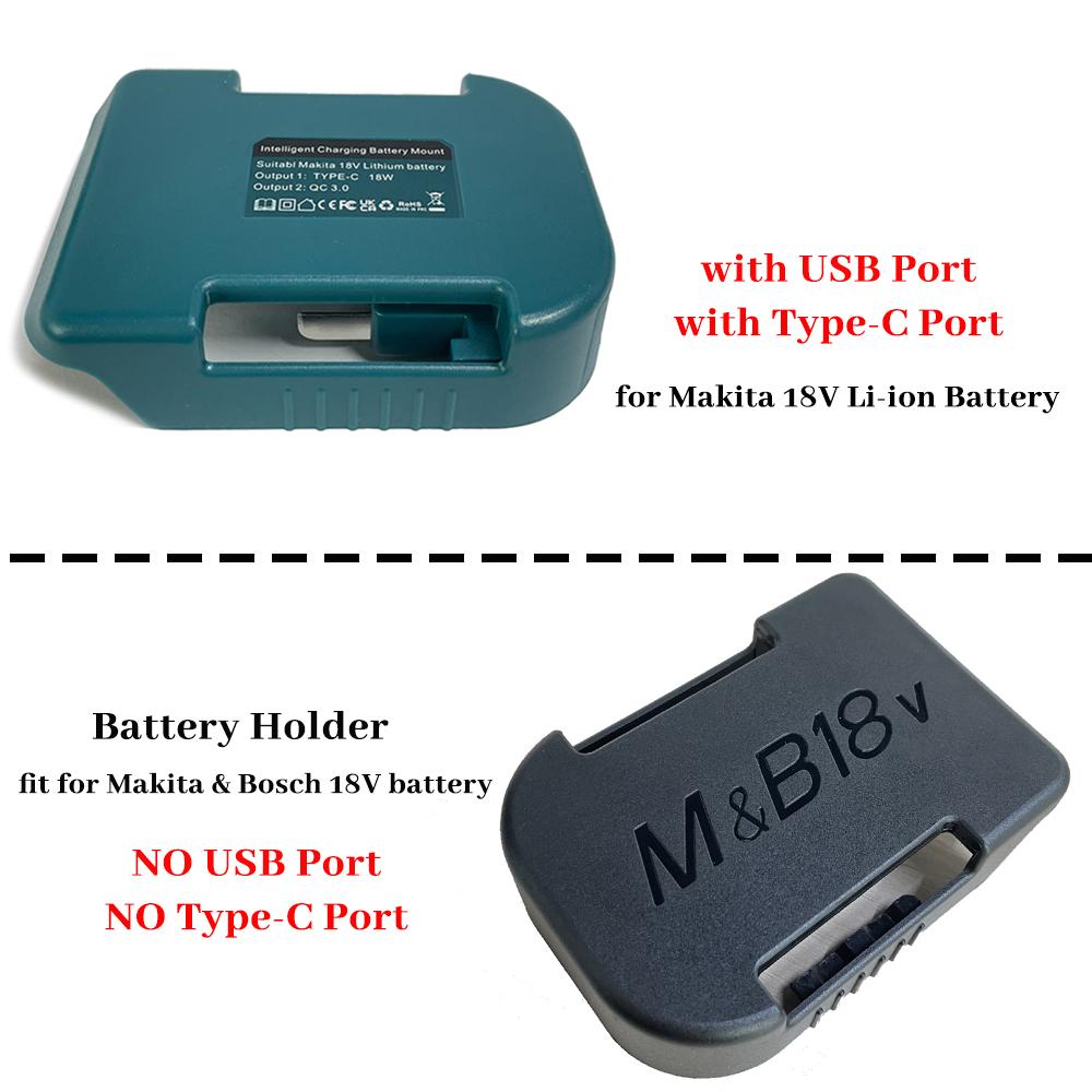 1 шт. Для Makita 18V&11V С USB С Type-C Держатель аккумулятора Для аккумулятора Makita BL1811 BL1811 BL1861 Адаптер зарядного устройства Зарядка