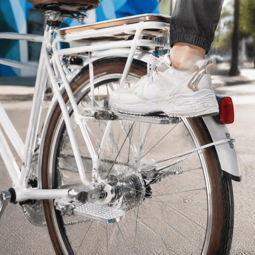 Aluminium Alloy Foot Pegs Rear Footrest for Electric / Mountain / Road Bikes Two-wheeler Refit