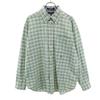 Check Pattern Long Sleeve Button Down Shirt L Green System Men's Used