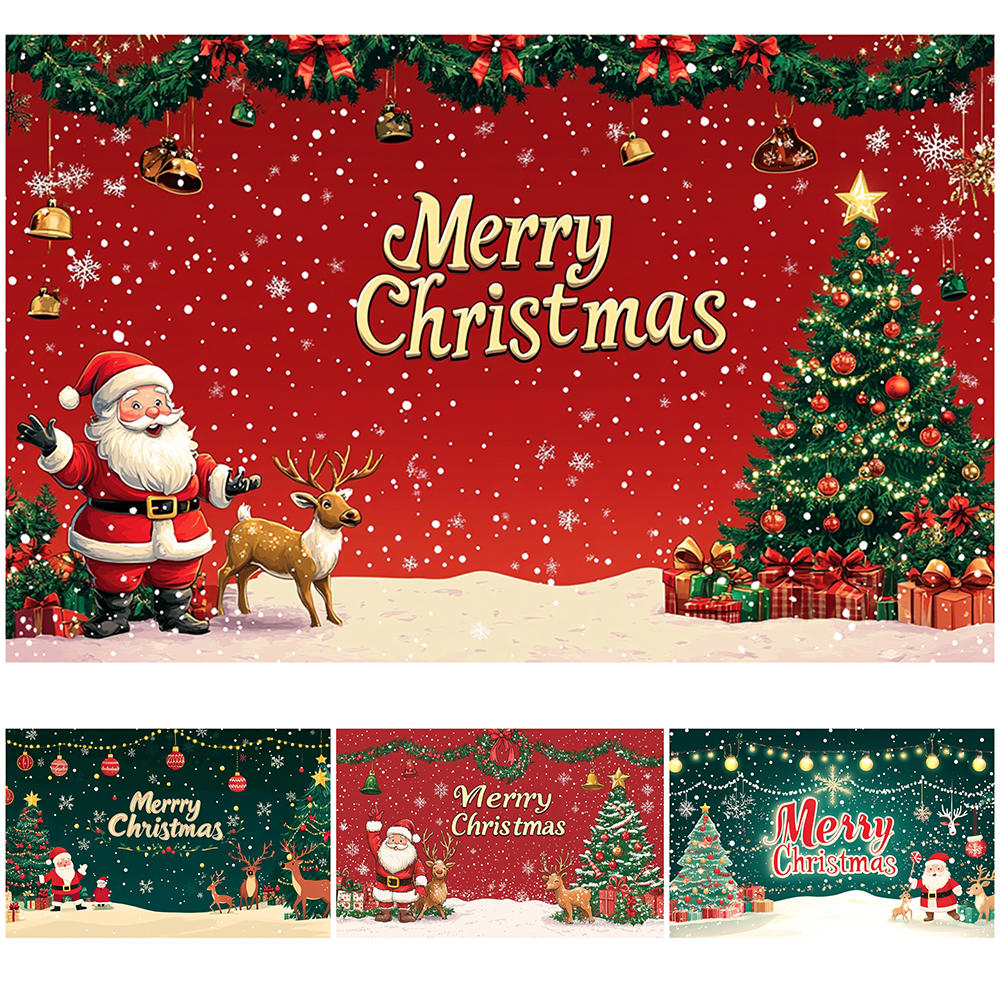Merry Christmas Banne Christmas Decoraton Merry Christmas Santa Claus Banner Home Decoraton Background Xmas Party New Year Decor