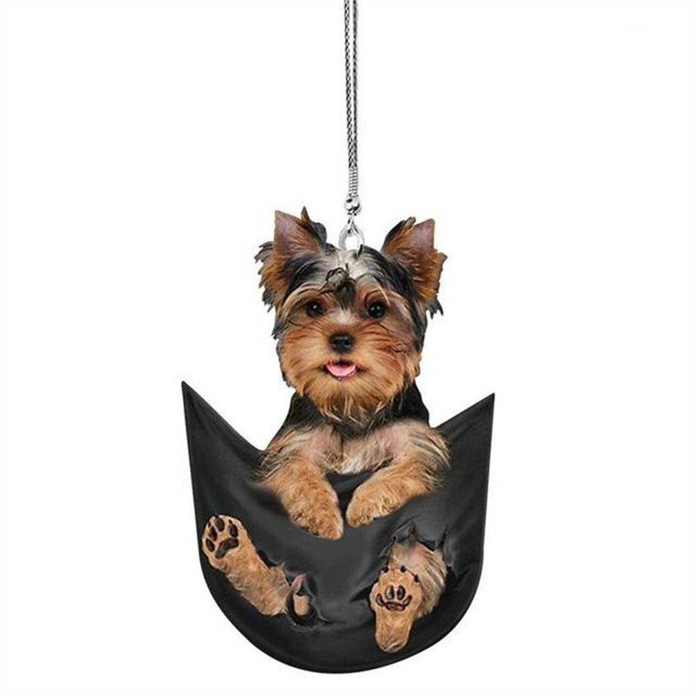 6 Styles Rearview Mirror Hanging Dog Hanging Ornament Puppy Car Hanging Car Pocket Pendant