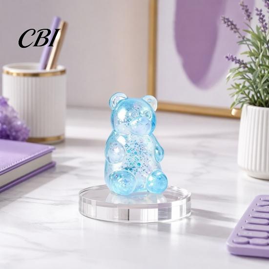 Animal Stress Toy Mini Clear Bear Squeeze Toy, Relief Sitting Sensory Soft Stretchy Sugar Ball Fidget Party Favors Adult