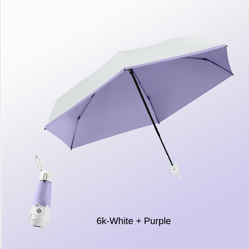 Mini Portable Pocket Umbrella for Women 6/8 Bone 5 Folding UV Sunshade Small Sunny and Rainy Umbrellas Paraguas Guarda Chuva