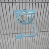 Screw On Bird Parrots Feeding Container Large Capacity Feeders for Cage Bird Feeder Column with Stand Food Eatting Tool