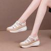 Retro Sandals Summer New Style Hollow Breathable Color Blocked Thick Bottom Anti Slip Comfortable Versatile Women's Shoes