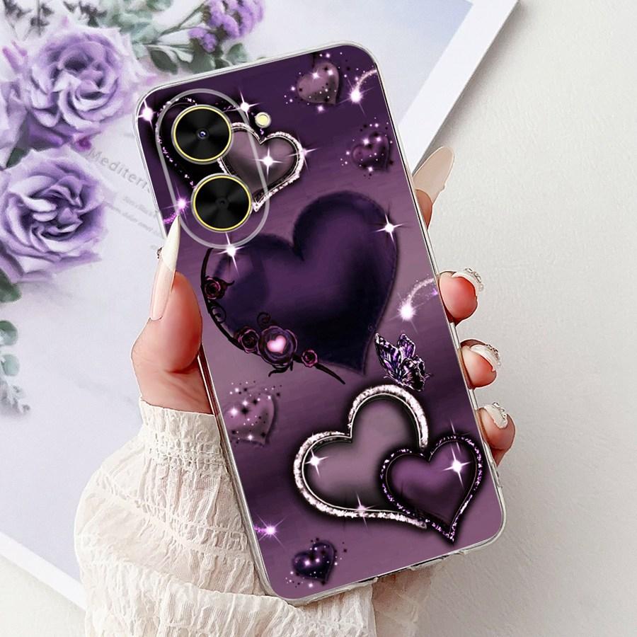 Чехол для телефона Xiaomi Poco C71 2025 Роскошная Расписная Задняя Крышка ТПУ Capa Мягкий Силикон Fundas для Xiaomi PocoC71 Защитный Чехол