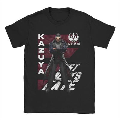Tekken 8 Казуя Игровая Футболка Унисекс Хлопковые Топы Смешные Круглый Вырез Короткий Рукав