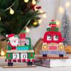 Santa Claus Santa Calendar Ornaments Wooden Car Wooden Ornament Christmas Advent Calendar  Home