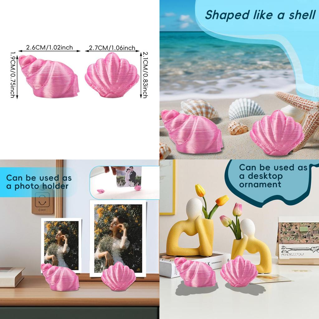Держатель для фоторамки-ракушки с креативным дизайном для домашнего декора и подарка