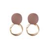 Temperament Geometric Red Enamel Drop Earrings For Women Retro Square Imitation Pearl Flower Heart Round Earrings Luxury Jewelry