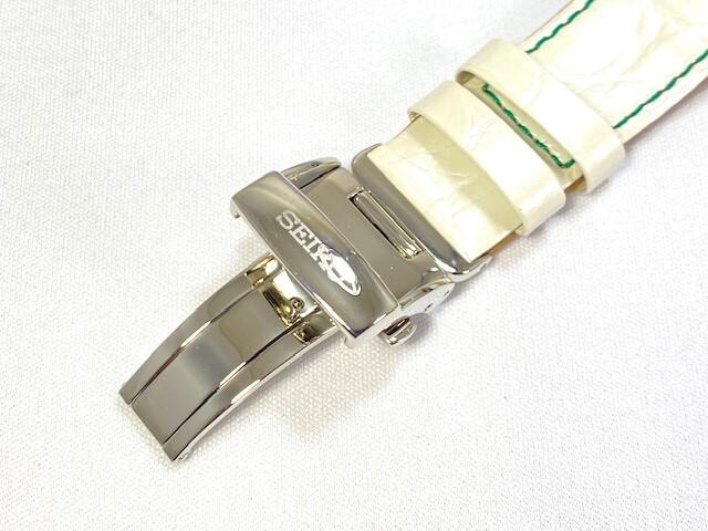 L03V013J0 SEIKO Brightz 20 мм Кожаный для ремешка via, Крокодил, Белый, SDGC007/ 6R21-00J0 (Доставка Nekoposu)