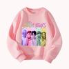 Saja Boys K-pop Вдохновленный Графический Принт Повседневный Свободный Крой Круглый Вырез С Длинным Рукавом Пуловер Толстовка для Подростков и Молодых Взрослых