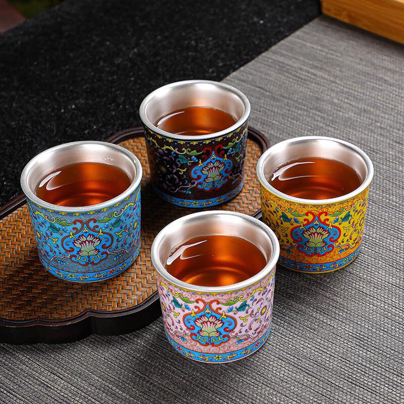 Enamel Gilded Silver Harmony Tea Cup