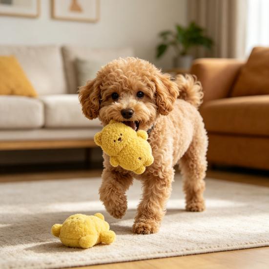 Pet Toys with Built-in Sound Design Soft Plush Teething Toy Gum Massage And Tartar Cleaning Chew Toy for Small