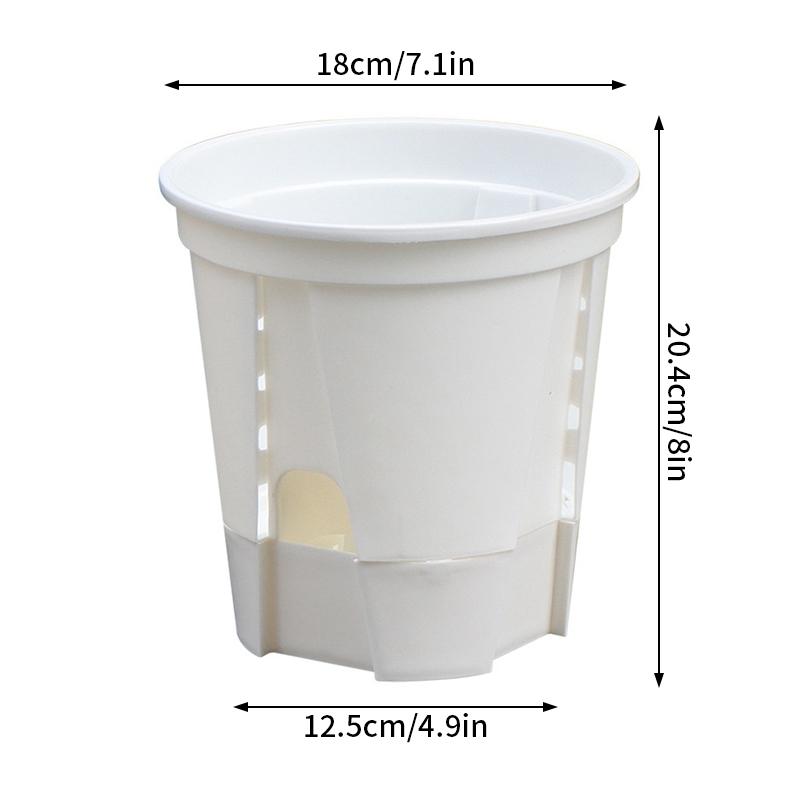 Double-layer Round Flowerpot Lazy Flower Pots Hydroponic Plastic Flowerpot Self Watering Flower Pot Water Absorption Planter