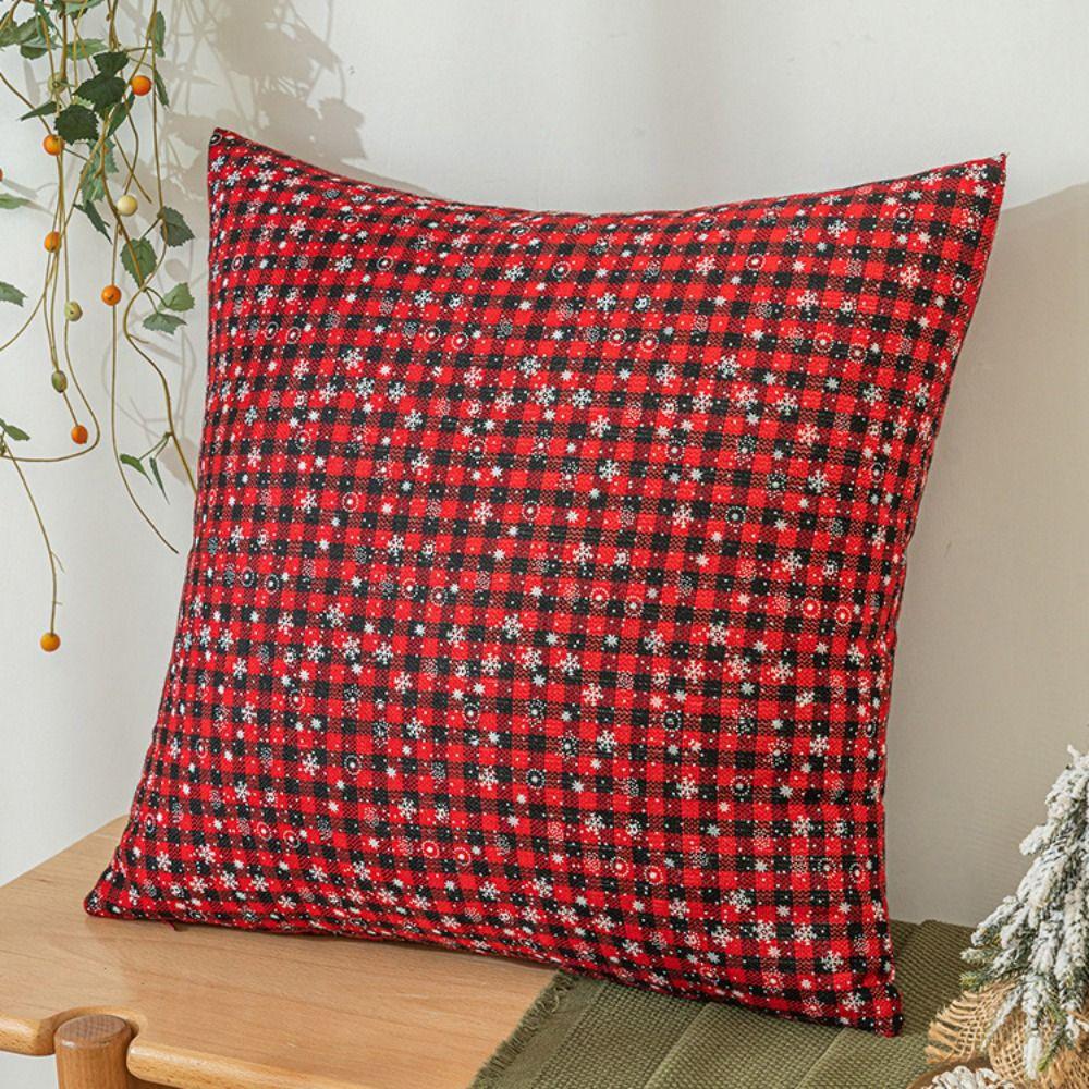 Square Christmas Pillowcase INS Style Cushion Cover Home Decor Throw Pillowcover Sofa/Bed
