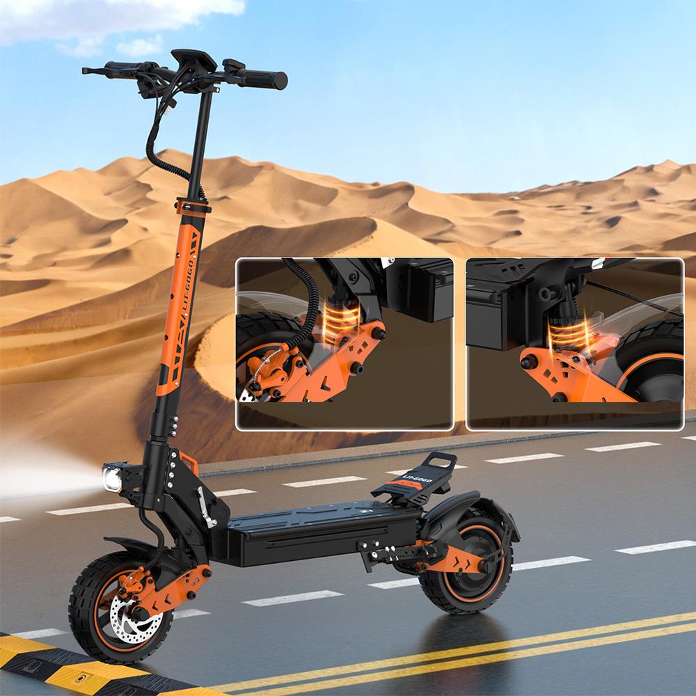 LIT-GOGO Z1 Electric Scooter 10" Tire 800W Peak Motor Dual Disc Brakes Max Range 50Km Connect To APP 48V 15.6Ah Foldable
