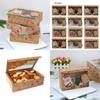 12 шт. Крафт-бумажные коробки для рождественских подарков, конфет, печенья, маффинов, пирожных с изысканной печатью и декоративными бирками