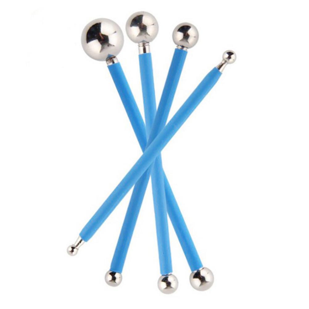 4 шт., инструменты из нержавеющей стали, полимерной глины, инструменты для скульптуры, игрушки, формовочные шарики, палочки, нескользящие