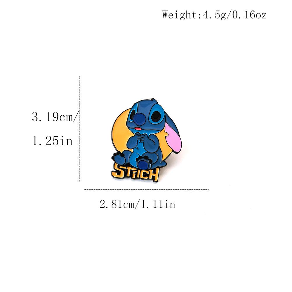 Stitch Cartoon Brooch - Lilo & Stitch Metal Badge Accessories for Clothes and Bags