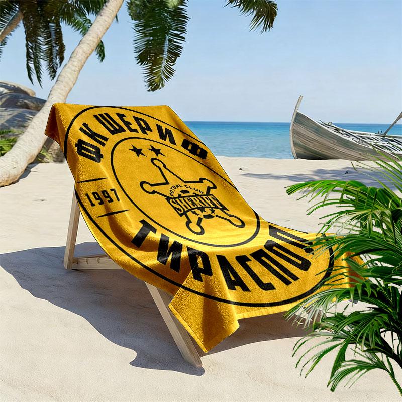 FC Sheriff Print Beach Towel, Large Soft Quick Dry Towel for Beach Camping Swimming