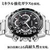 Watch Chronograph Metal Band Date 30M Water Resistant Watch Quartz X O.H Men's (Black Silver)