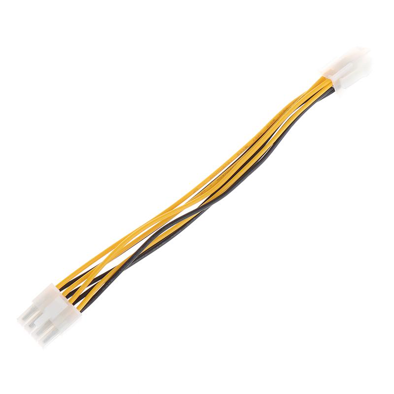 1Pc 4 Pin Male To 8 Pin Female Lead Extension To Cpu Power Converter Cable