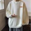 Sweater Boys Autumn and Winter Round Neck Trendy Japanese Sweater New Year Lazy Style Loose Inner Style Linen Clothes