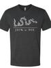 JOIN OR DIE BLACK Men Women Unisex Round Neck Short Sleeve T Shirt 012