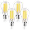 FLSNT LED Mini Krypton Bulbs, E17 Base, 60W Equivalent, Daylight White, Small Edison Bulb, 600lm, Filament Bulb for Chandeliers, Energy Saving, High