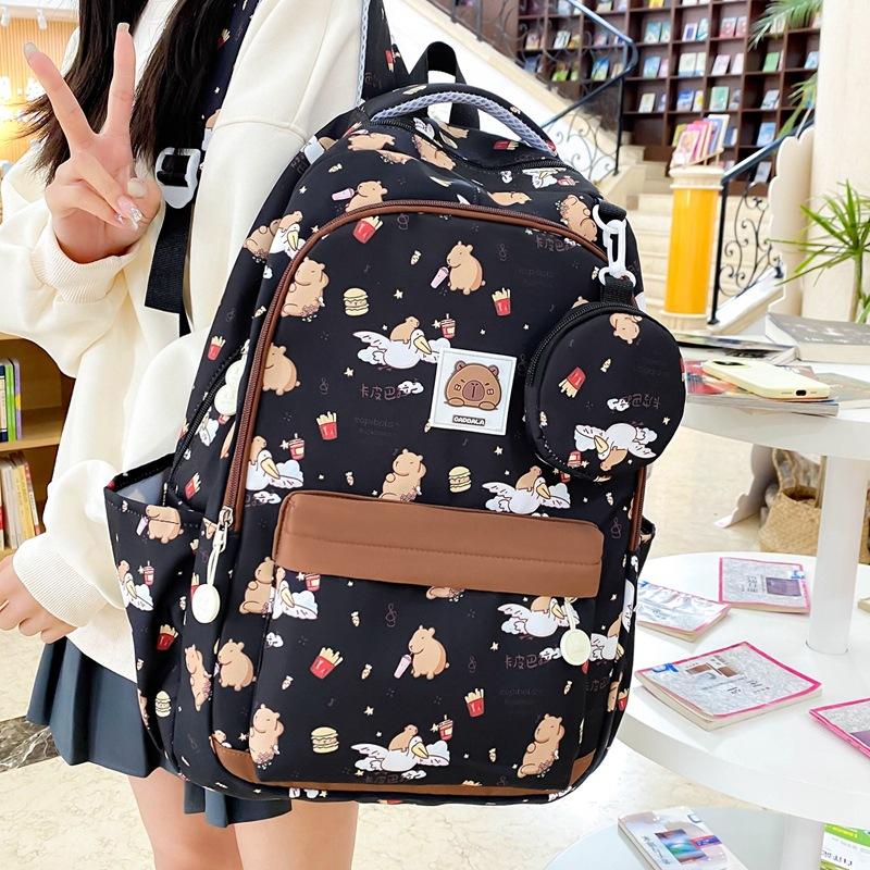 Schoolbag new fashion backpack casual Japanese ins style student schoolbag women's large capacity cartoon graffiti cute backpack
