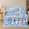 2026 New Cute Cinnamoroll Pompompurin Sanrio Cartoon Flannel Blanket,Warm and Cozy Soft Throw Blanket for Home Bedroom Bed Sofa