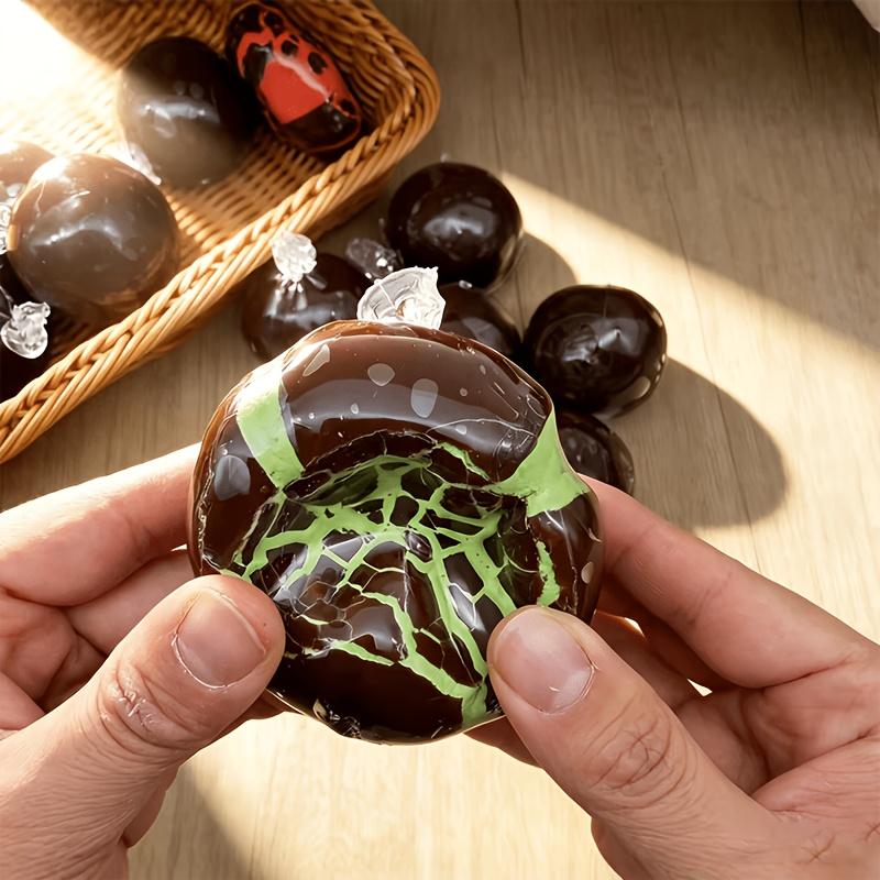 Pop Fidget Crispy Handmade Ball Mint Black Clever Pinch Ultra Soft Wax Handmade Ball Crunchy Pinch Vent, Funny Pinch, Birthday Gift (Random Color)
