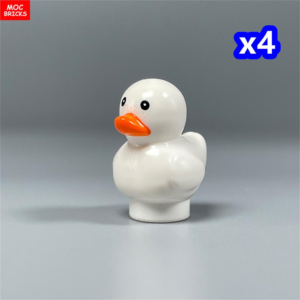 non-toxic MOC Bricks Animal Duck Swan River Lake Farm Scene View Accessories DIY Building Blocks Toys for Children Gifts