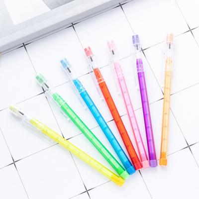 10 шт. прозрачных карандашей, не требующих заточки, складные многоточечные пластиковые карандаши с ластиками для школьного и офисного рисования