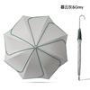 Creative 8 Bone Long Handle Petal Umbrella Color Scheme Leather Curved Handle Vinyl Fabric Fashion Sunscreen Candy Color Weather and Rain