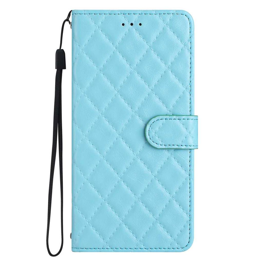 Quilted Pattern Faux Leather Wallet Case for iPhone 7 8 XS 11 12 13 14 15 16 17 Series, 360° Protection with Card Slots & Stand