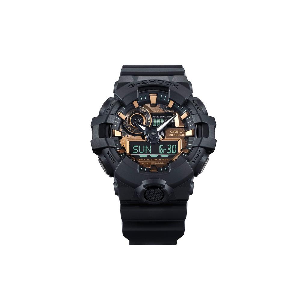 Casio G-Shock Серия Цвета Ржавчины Ретро Тренд Водонепроницаемые Ударопрочные Для Активного Отдыха Кварцевый Механизм Ремешок Из Смолы Мужские часы Черные GA-700RC-1APR