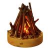 1PCS Solid Wood Branch Campfire Night Lamp USB Rechargeable 3 Modes Fake Fire Lamp Flameless Candle Flame Light with White Noise