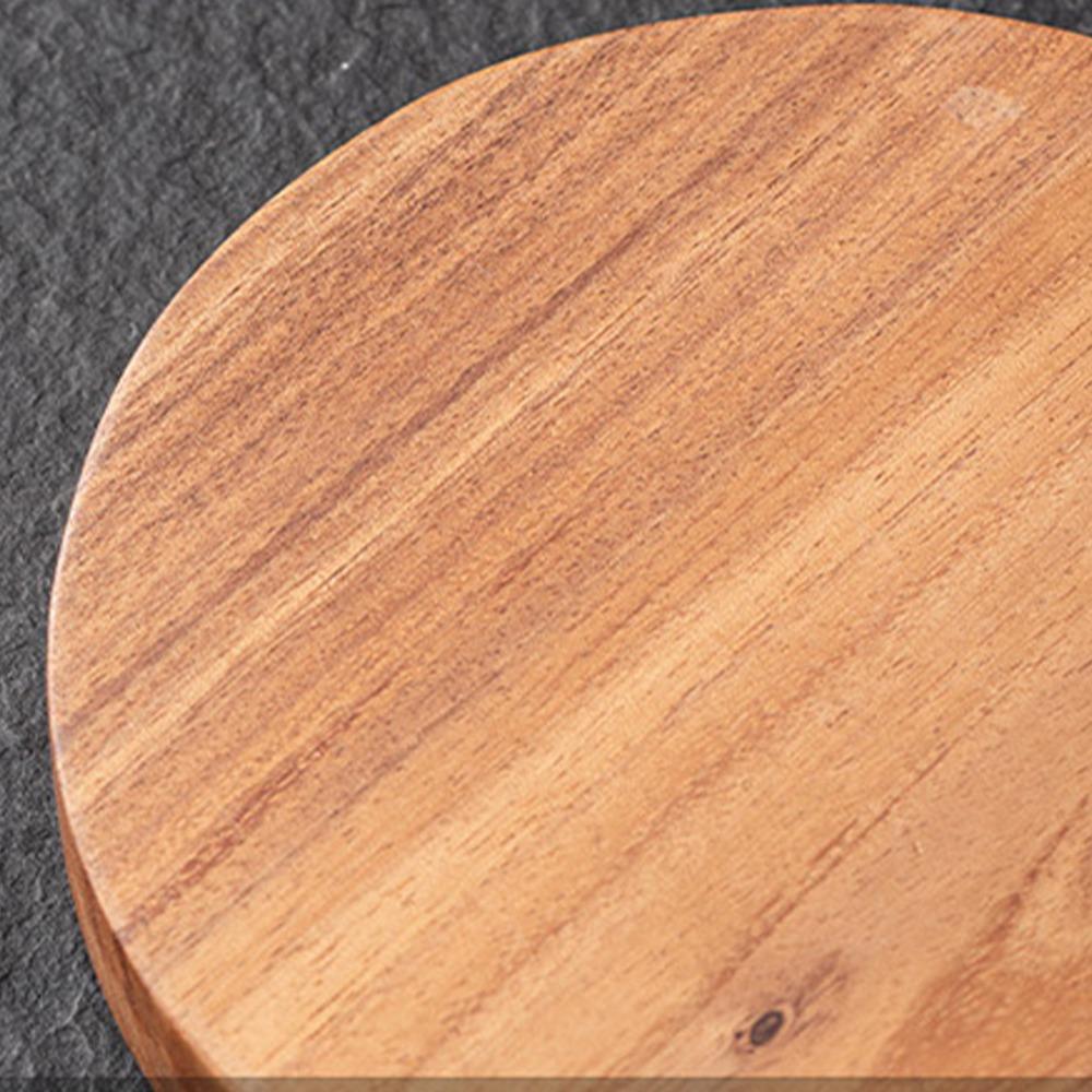 U Shaped Opening Wooden Tea Tray Round Shape Tea Coffee Snack Tray Wooden Serving Tray Home Use
