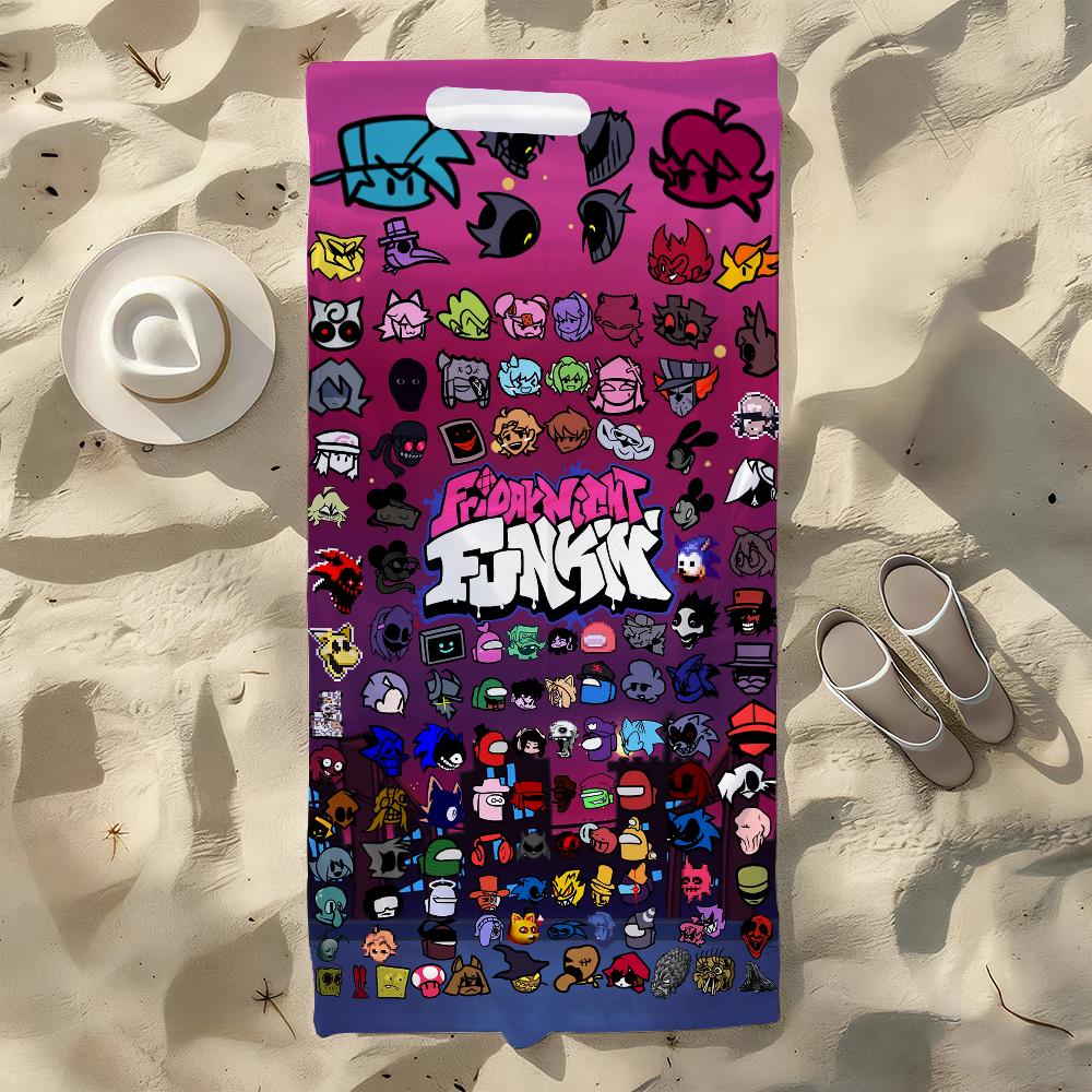 Game F-Friday N-Night F-Funkin Towel For Swim Yoga Gym Quick Drying Soft and skin-friendly Beach Towels All-Season