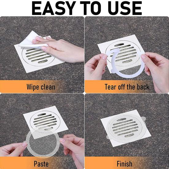 10/30 шт. одноразовый слив для душа, ловушка для волос, водонепроницаемый клей, простой в использовании, отверстия 0,5 см, защитные приспособления для домашнего слива для ванной комнаты, ванна, сетка для слива пола